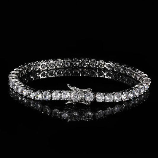 S925 Sterling Silver High Quality Fashionable  D Color VVS1 Full Moissanite Tennis Bracelet for Women Wedding Engagement Jewelry