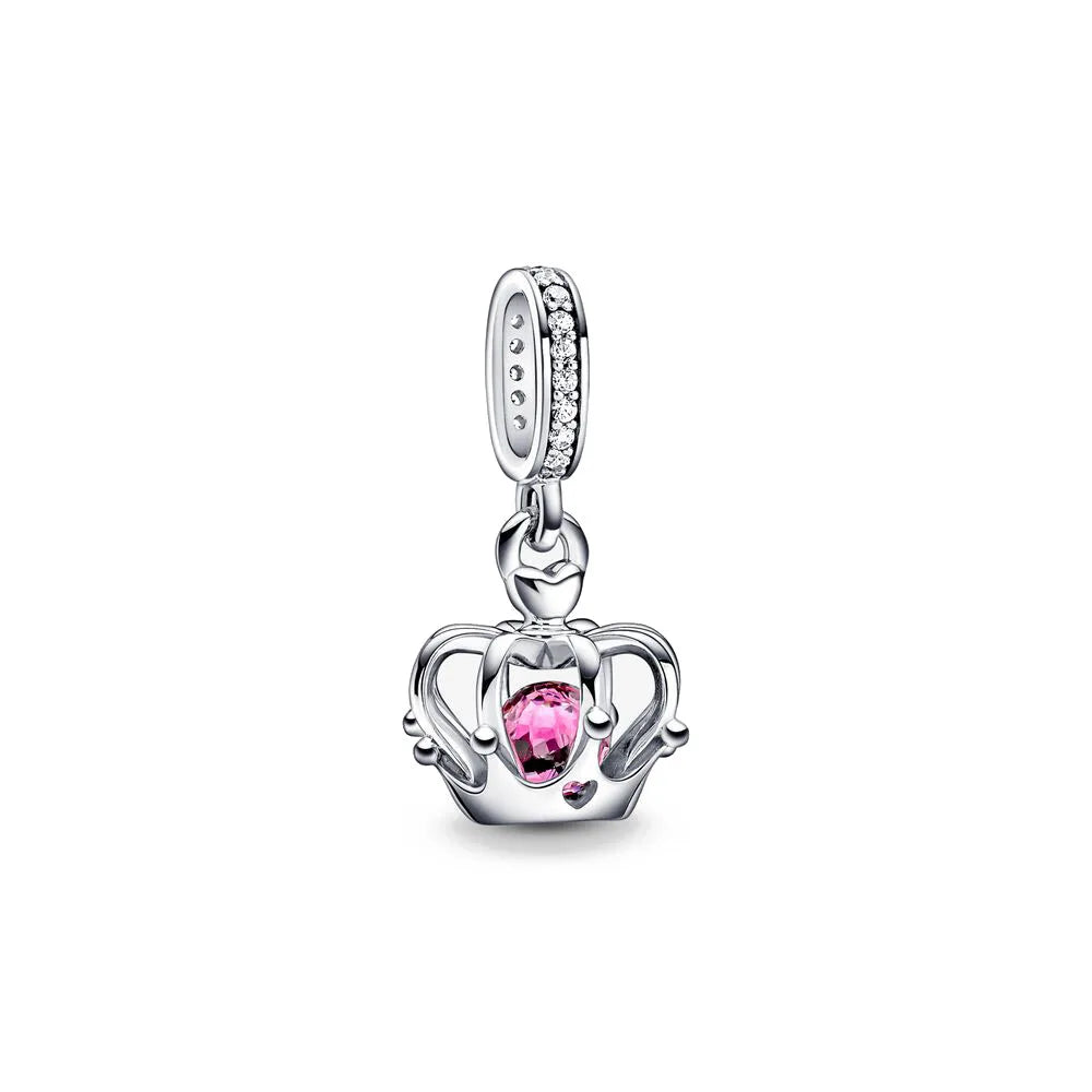 2025 New S925 Silver Spring Ball Bear Cross Pendant Suitable for Original Bracelets DIY Accessories Women's Charm Jewelry Gifts