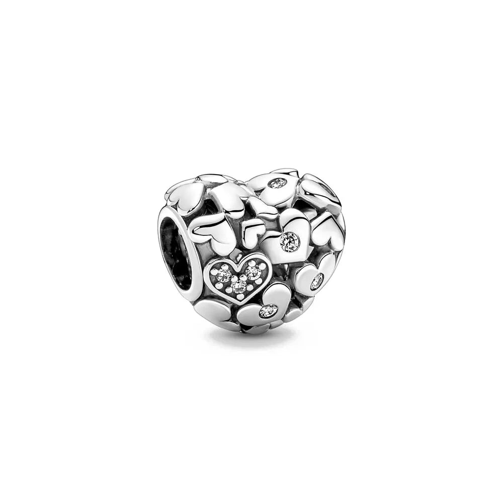 2025 New S925 Silver Spring Ball Bear Cross Pendant Suitable for Original Bracelets DIY Accessories Women's Charm Jewelry Gifts