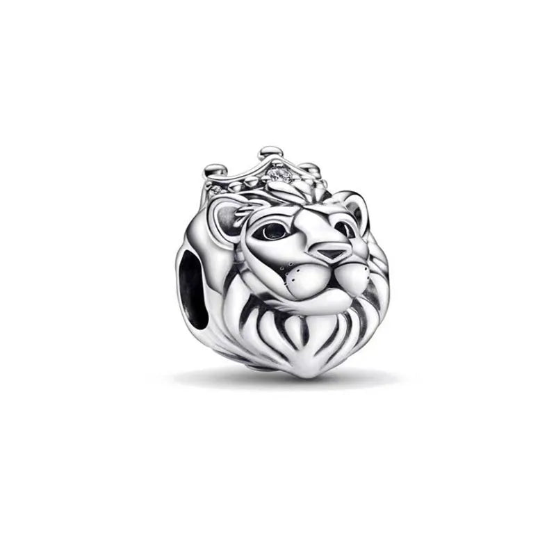 2025 New S925 Silver Spring Ball Bear Cross Pendant Suitable for Original Bracelets DIY Accessories Women's Charm Jewelry Gifts