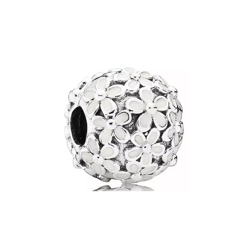 2025 New S925 Silver Spring Ball Bear Cross Pendant Suitable for Original Bracelets DIY Accessories Women's Charm Jewelry Gifts