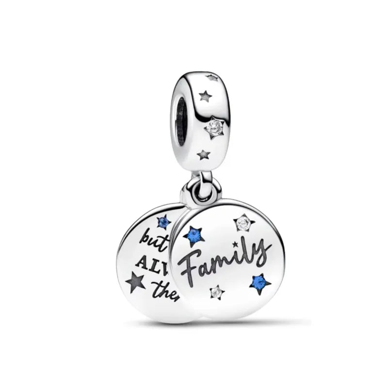 2025 New S925 Silver Spring Ball Bear Cross Pendant Suitable for Original Bracelets DIY Accessories Women's Charm Jewelry Gifts