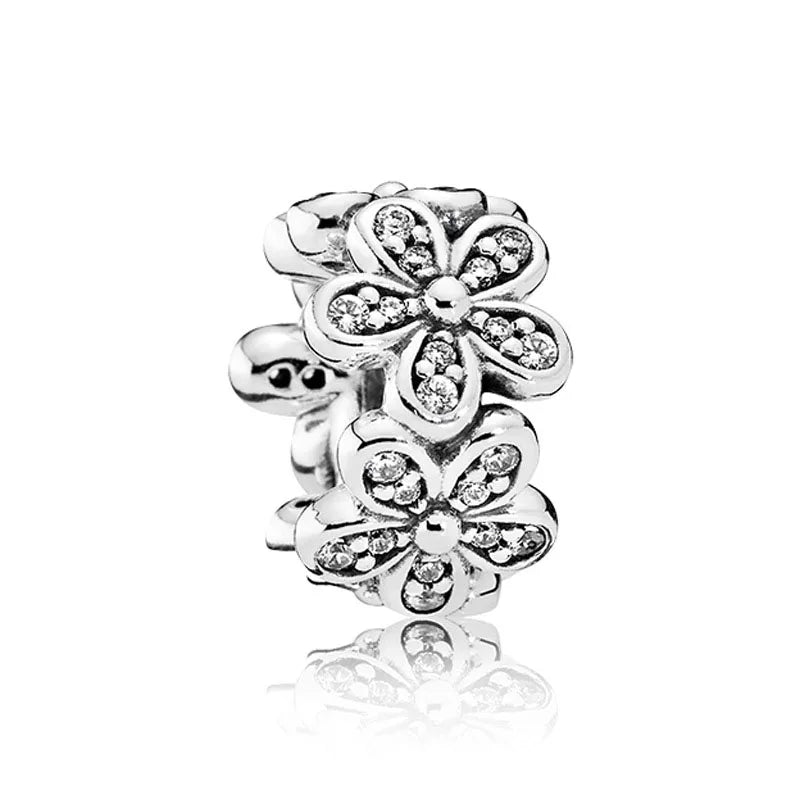 2025 New S925 Silver Spring Ball Bear Cross Pendant Suitable for Original Bracelets DIY Accessories Women's Charm Jewelry Gifts