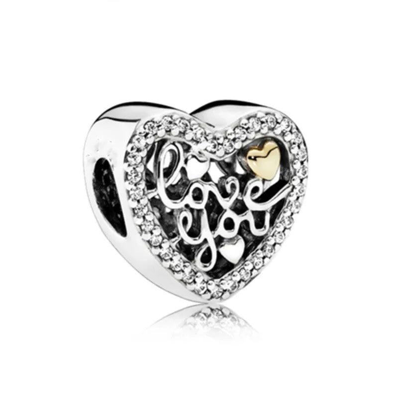 2025 New S925 Silver Spring Ball Bear Cross Pendant Suitable for Original Bracelets DIY Accessories Women's Charm Jewelry Gifts