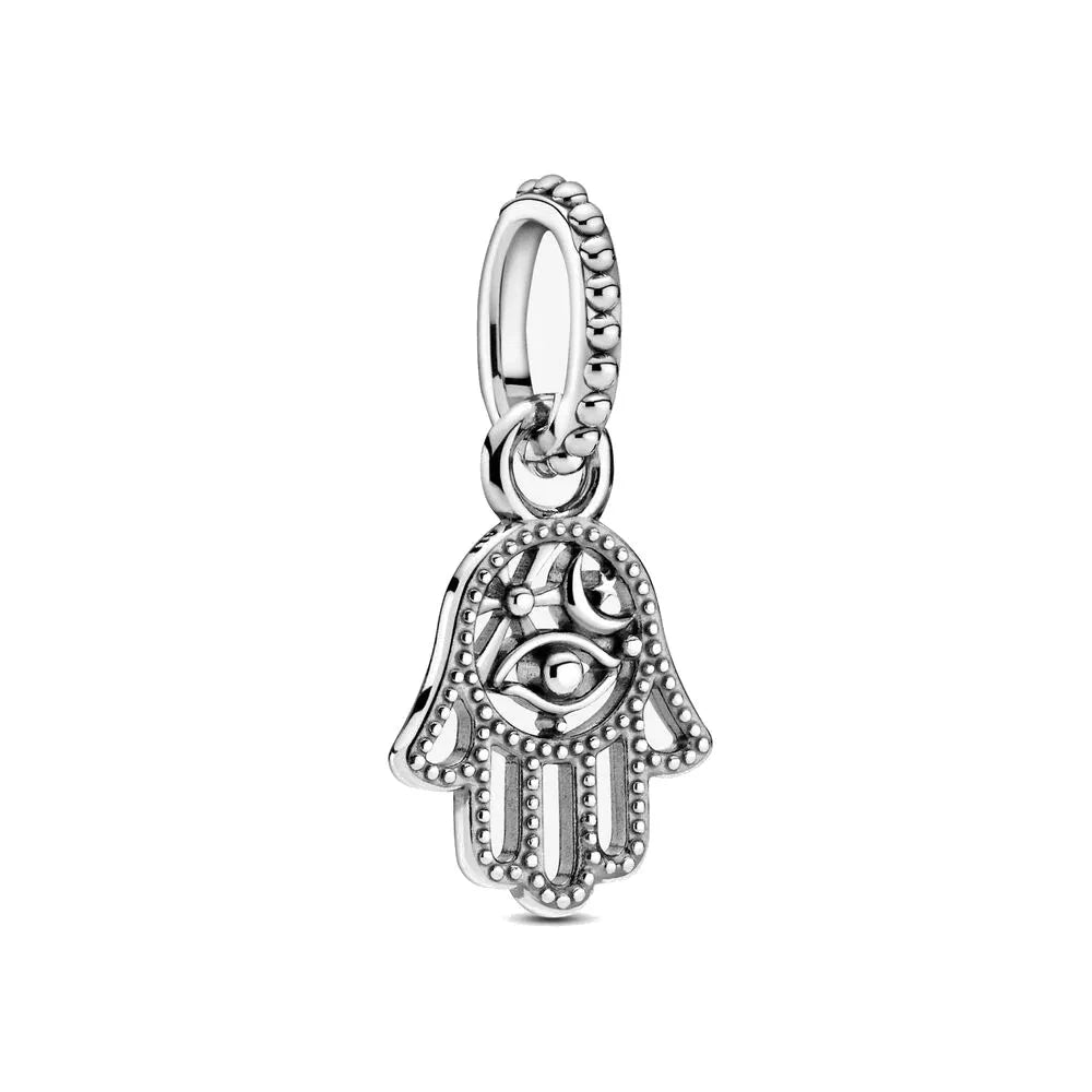 2025 New S925 Silver Spring Ball Bear Cross Pendant Suitable for Original Bracelets DIY Accessories Women's Charm Jewelry Gifts