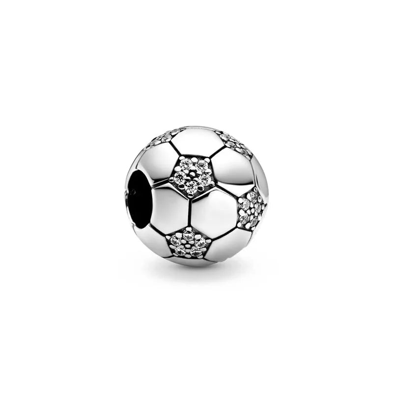 2025 New S925 Silver Spring Ball Bear Cross Pendant Suitable for Original Bracelets DIY Accessories Women's Charm Jewelry Gifts