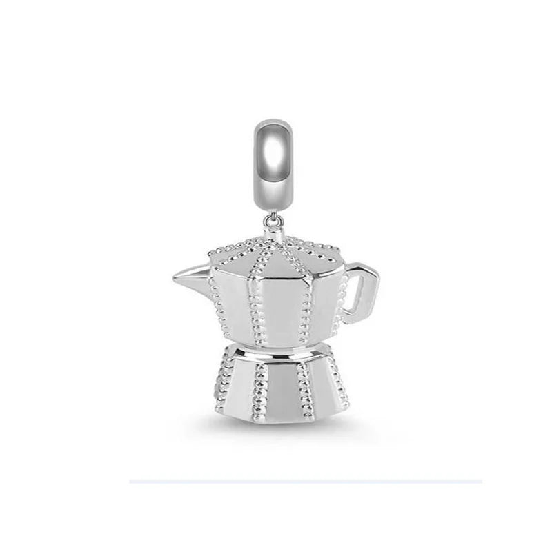 2025 New S925 Silver Spring Ball Bear Cross Pendant Suitable for Original Bracelets DIY Accessories Women's Charm Jewelry Gifts